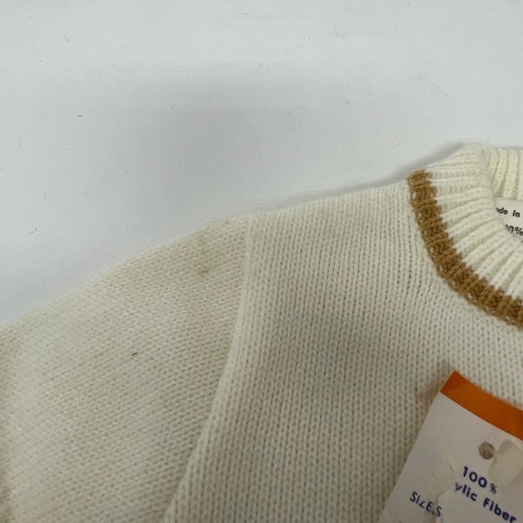 Goldsmiths Baby Clothes Onesie White Brown Cold New With Tags 100% Acrylic GHN4. - Picture 6 of 6